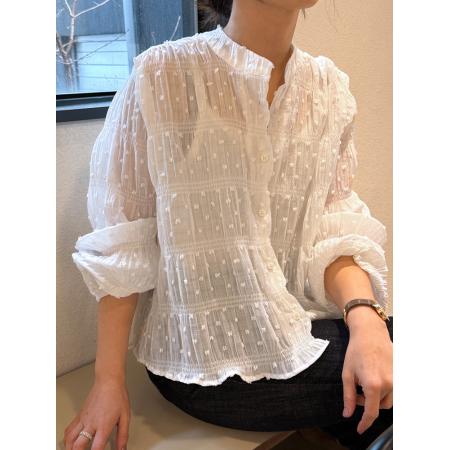 BY19148# 淑女气质韩国Chic时尚小毛球薄款长袖雪纺衫宽松上衣韩版衬衫 服裝批發女裝批發服飾貨源
