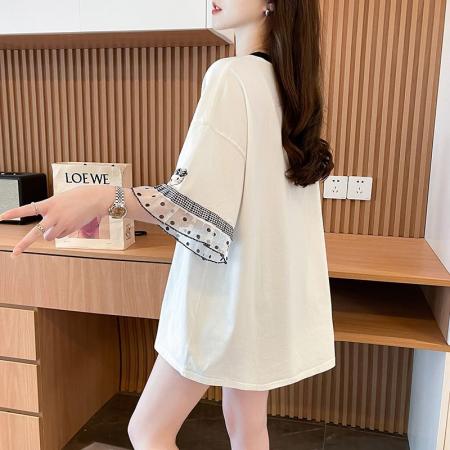 中长款卡通短袖T恤女 服裝批發女裝批發服飾貨源