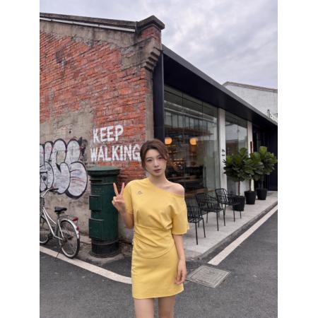 BY19200# 韩系高级感短袖时尚套装女夏季新款女装别致修身显瘦包臀裙 服裝批發女裝批發服飾貨源