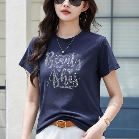 BY19227# 女士短袖t恤...
