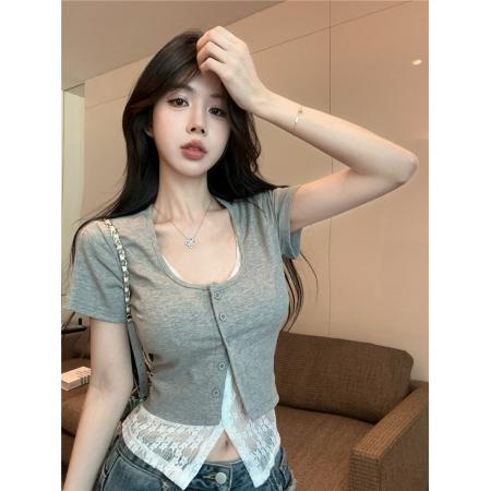 BY19296# 新款甜美短款...