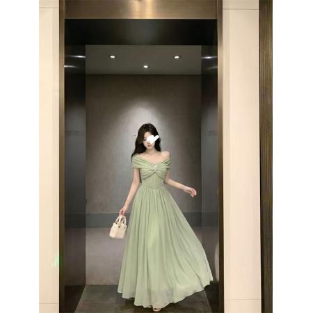 BY19297# 一衣多穿夏季礼服裙白月光抹胸收腰显瘦网纱大摆裙长裙 服裝批發女裝批發服飾貨源