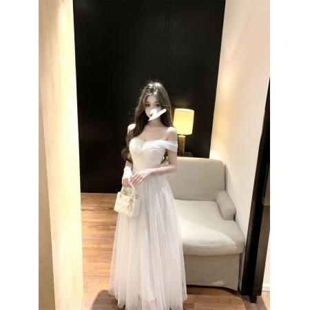 BY19297# 一衣多穿夏季礼服裙白月光抹胸收腰显瘦网纱大摆裙长裙 服裝批發女裝批發服飾貨源