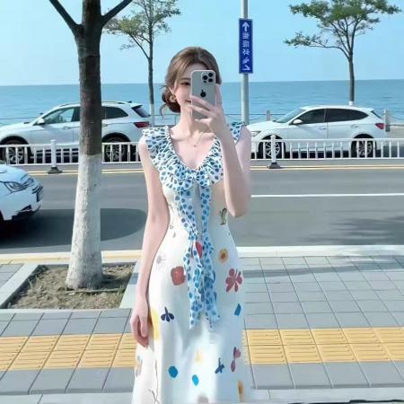 BY19501# 夏日绝美小裙子初恋风穿搭海边度假风沙滩裙泰式多巴胺穿搭连衣裙 服裝批發女裝批發服飾貨源