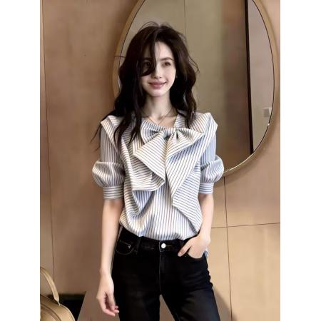 BY19549# 独特漂亮超好看上衣女春季新款法式设计感小众时尚气质长袖 服裝批發女裝批發服飾貨源