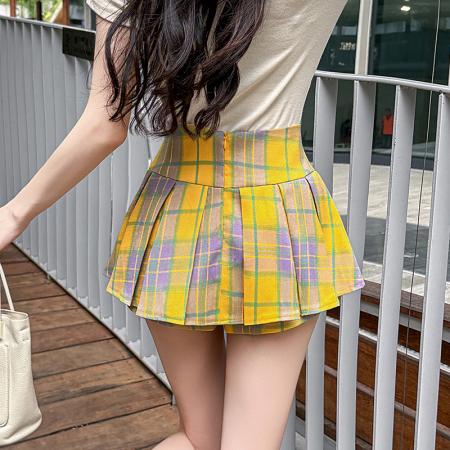 BY19584# 半身裙女夏季短款学院风百褶裙高腰短裙 服裝批發女裝批發服飾貨源