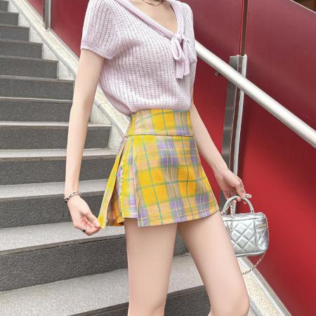 BY19588# 夏季半身裙女小个子高腰a字裙裤短款辣妹短裙 服裝批發女裝批發服飾貨源