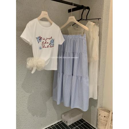BY19776# 纯棉正肩短袖T恤女印花 服裝批發女裝批發服飾貨源
