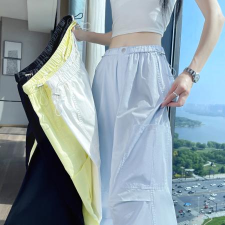 BY19810# 夏季新款薄款速干两穿工装裤高腰休闲裤运动裤女 服裝批發女裝批發服飾貨源