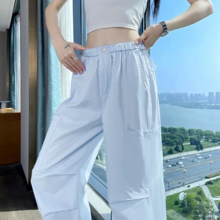 BY19810# 夏季新款薄款速干两穿工装裤高腰休闲裤运动裤女 服裝批發女裝批發服飾貨源