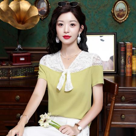 BY19835# 三个颜色抖音爆款已出货夏新拼接针织短袖T恤上衣女 服裝批發女裝批發服飾貨源