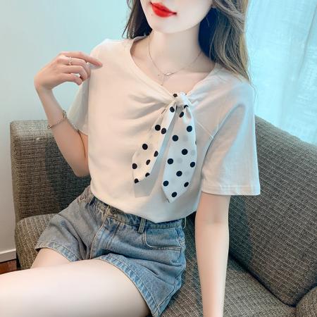 BY19876# 夏季新款T恤简约套头甜美韩版短袖 服裝批發女裝批發服飾貨源