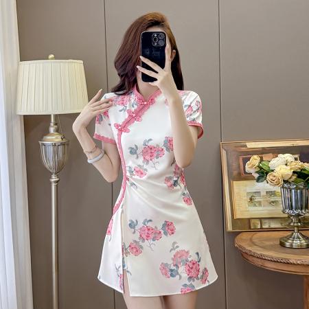 新款国风时尚法式新款女修身高端气质洋气连衣裙套装两件 服裝批發女裝批發服飾貨源