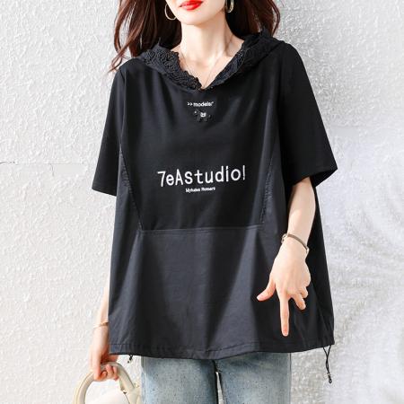 BY19909# 大码女装夏季新款时尚气质欧洲站宽松上衣T恤 服裝批發女裝批發服飾貨源