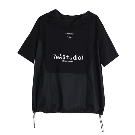 BY19909# 大码女装夏季新款时尚气质欧洲站宽松上衣T恤 服裝批發女裝批發服飾貨源