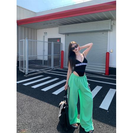 辣妹酷辣宽松阔腿运动裤休闲裤长裤女潮 服裝批發女裝批發服飾貨源