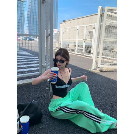辣妹酷辣宽松阔腿运动裤休闲裤长裤女潮 服裝批發女裝批發服飾貨源