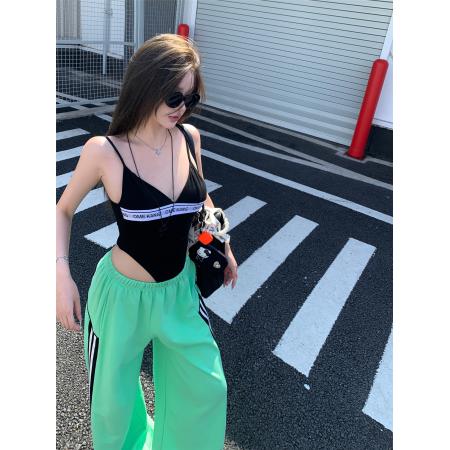 辣妹酷辣宽松阔腿运动裤休闲裤长裤女潮 服裝批發女裝批發服飾貨源