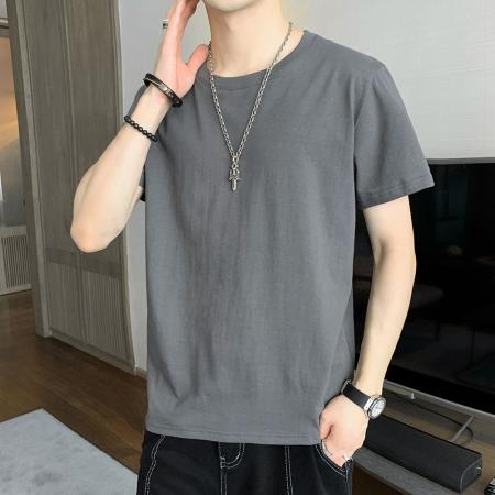 BY20277# 200克精梳棉100%新疆长绒棉主推纯棉T恤 服裝批發男裝批發服飾貨源