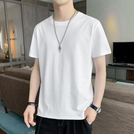 BY20277# 200克精梳棉100%新疆长绒棉主推纯棉T恤 服裝批發男裝批發服飾貨源