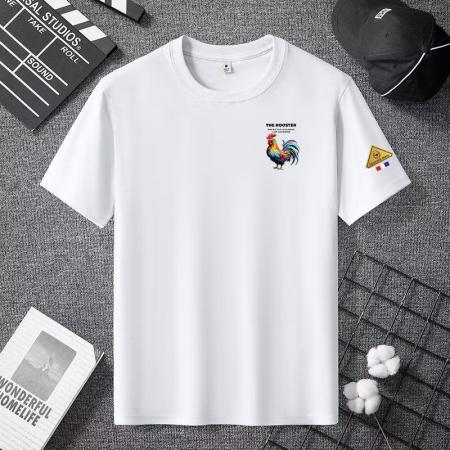 BY20310# 跨境短袖t恤男士潮牌夏季宽松五分袖新款网红潮流ins简约印花上衣 服裝批發男裝批發服飾貨源