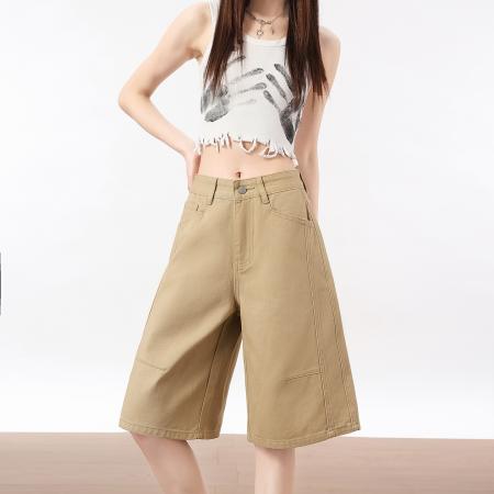 BY20440# 夏季新款时尚潮流阔腿五分裤休闲中裤  服裝批發女裝批發服飾貨源