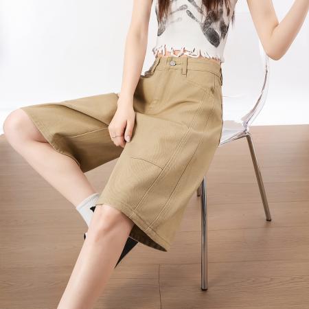 BY20440# 夏季新款时尚潮流阔腿五分裤休闲中裤  服裝批發女裝批發服飾貨源
