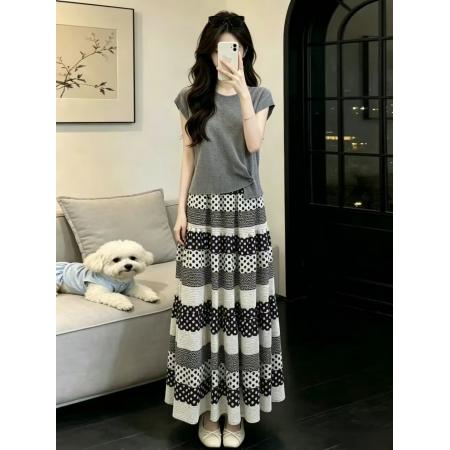 专柜品质新款穿搭一整套初夏绝美巨好看的小个子两件套装裙女  服裝批發女裝批發服飾貨源