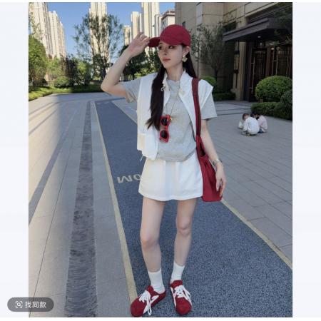 晓溪服饰夏季新款时尚休闲减龄显瘦马甲A字裙两件套  服裝批發女裝批發服飾貨源