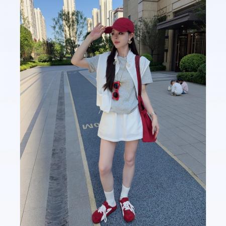 晓溪服饰夏季新款时尚休闲减龄显瘦马甲A字裙两件套  服裝批發女裝批發服飾貨源