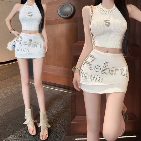 BY20627# 美式纯欲风辣妹重工设计感弹力牛仔半身裙 服裝批發女裝批發服飾貨源