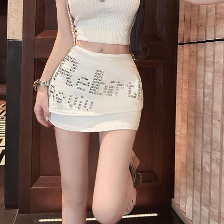 BY20628# 美式纯欲风辣妹重工设计感弹力牛仔半身裙 服裝批發女裝批發服飾貨源