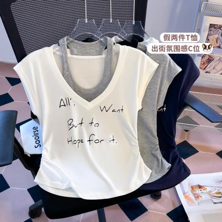 BY20671# 夏季新款撞色...