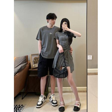 BY20707# 情侣装夏季法式度假沙滩连衣裙一衣一裙 服裝批發女裝批發服飾貨源