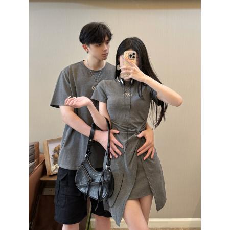 BY20707# 情侣装夏季法式度假沙滩连衣裙一衣一裙 服裝批發女裝批發服飾貨源