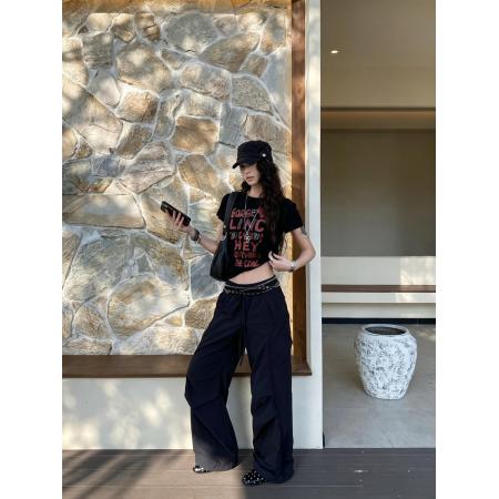 BY20784# 棉后包领修身显瘦正肩短袖t恤女 服裝批發女裝批發服飾貨源