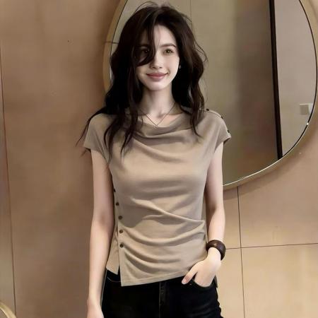 精棉夏季大码女装法式甜辣妹复古...