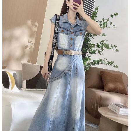 BY20843# 小飞袖拼接设计感连衣裙小个子版  服裝批發女裝批發服飾貨源