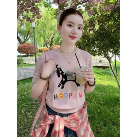 BY20857# 短袖t恤漂亮夏季正肩小上衣独特巨好看绝美的设计感气质女士  服裝批發女裝批發服飾貨源