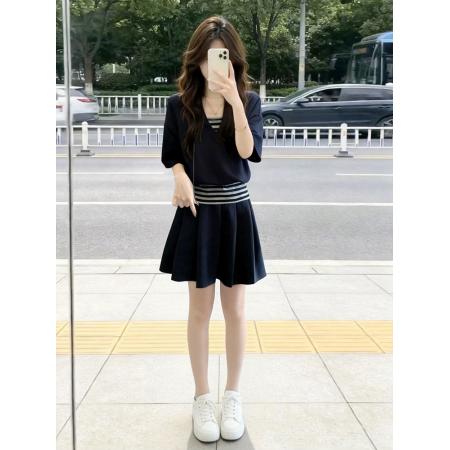 BY20959# 巨好看韩系减龄穿搭一整套连衣裙子女新款夏季独特漂亮套装裙  服裝批發女裝批發服飾貨源