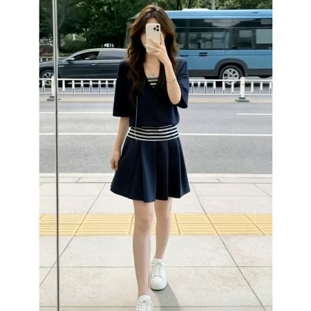 BY20959# 巨好看韩系减龄穿搭一整套连衣裙子女新款夏季独特漂亮套装裙  服裝批發女裝批發服飾貨源