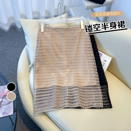 BY20969# 夏季新款显瘦百搭韩版蕾丝裙中裙洋气半身裙  服裝批發女裝批發服飾貨源