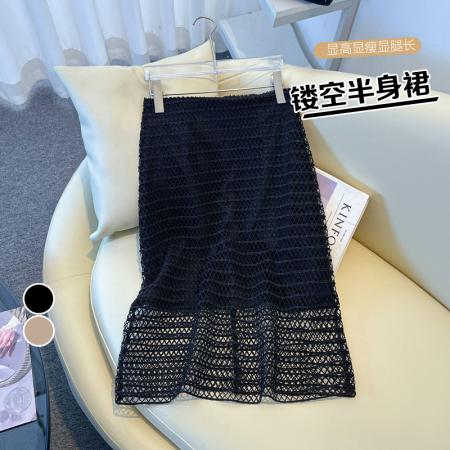 BY20969# 夏季新款显瘦百搭韩版蕾丝裙中裙洋气半身裙  服裝批發女裝批發服飾貨源