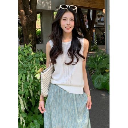 BY21196# 温柔显瘦羊毛混纺白色气质针织披肩上衣女两件套 服裝批發女裝批發服飾貨源