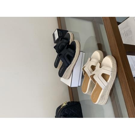 X-33269# H形露思同款厚底麻绳拖鞋女夏季新款休闲女鞋35-40 女鞋批发鞋子货源