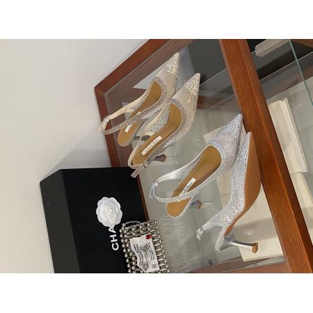 X-33270# 新款尖头网纱水钻细跟包头凉鞋女仙女风绝美高跟单鞋现35-40 女鞋批发鞋子货源