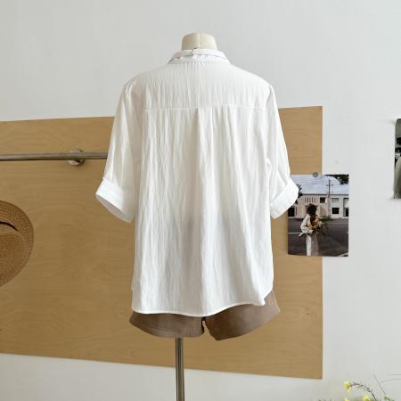 BY21433# 法式防晒衬衫薄款轻奢高级感女夏季设计感衬衣 服裝批發女裝批發服飾貨源