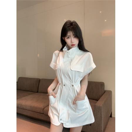 BY21535# 夏季时尚爆款高级感风衣中长款宽松上衣百搭外套  服裝批發女裝批發服飾貨源