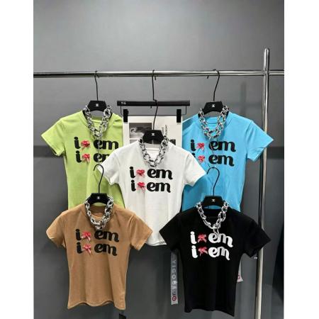甜妹立体蝴蝶结可爱卡哇伊减龄糖果多巴胺春夏新ins潮短款Tod  服裝批發女裝批發服飾貨源