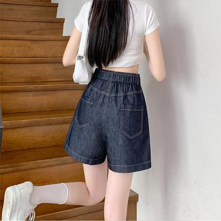BY22019# 大码女装夏款大码牛仔弹力短裙裤胖MM休闲A字裙女短裤 服裝批發女裝批發服飾貨源